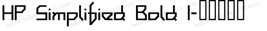 HP Simplified Bold I字体转换
